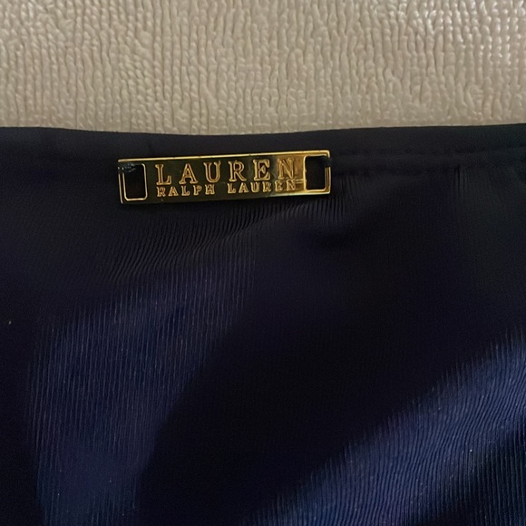 Lauren Ralph Lauren Tie Dye Blue White Stripe Halter Tankini Bathing Suit NWT - Picture 10 of 14